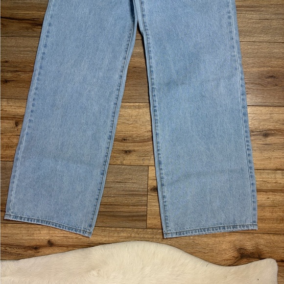EDIKED Raelynn light Washed Low Rise wide leg Y2K Streetwear Skater Jeans - Picture 5 of 13